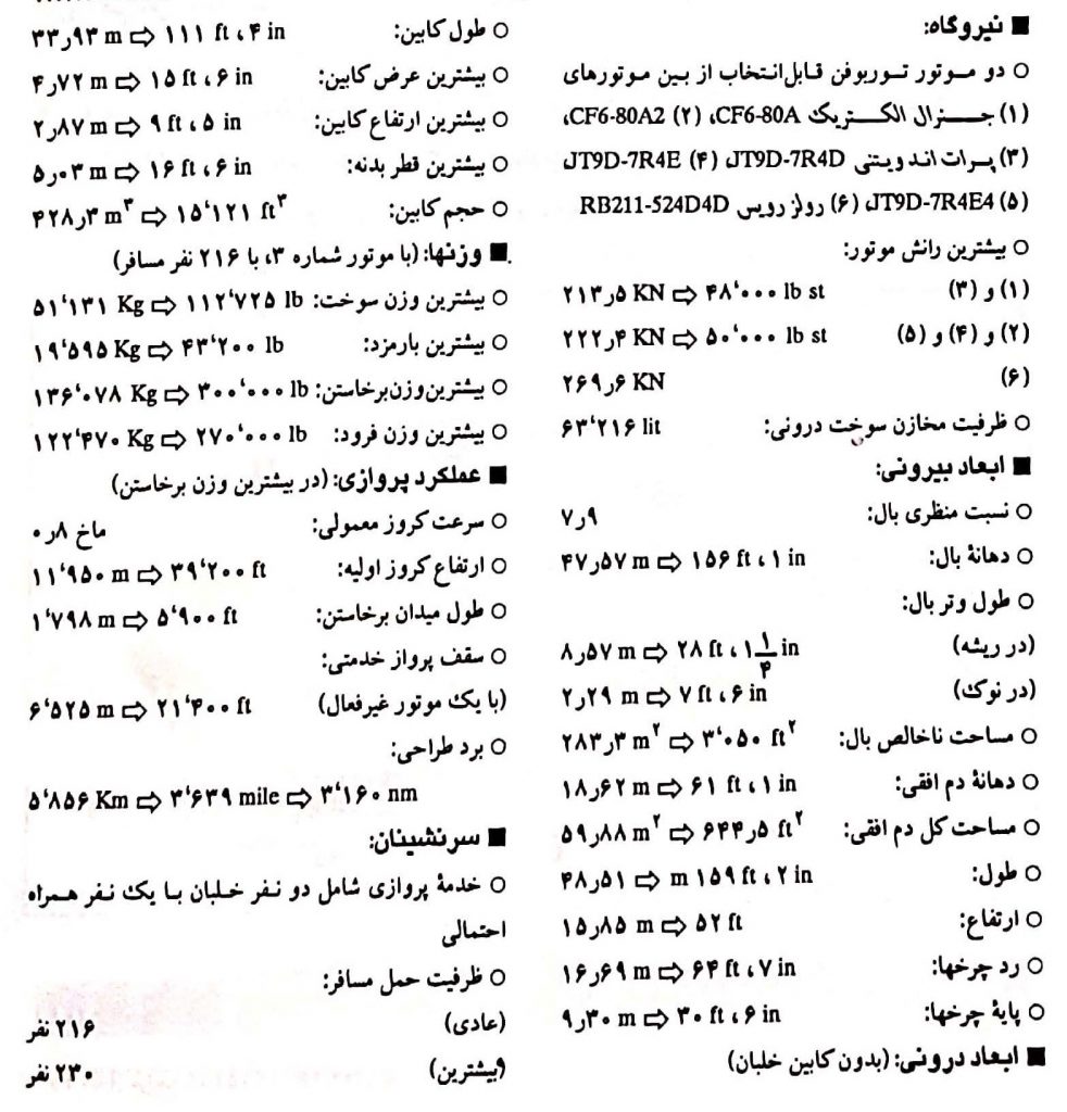 مشخصات فنی